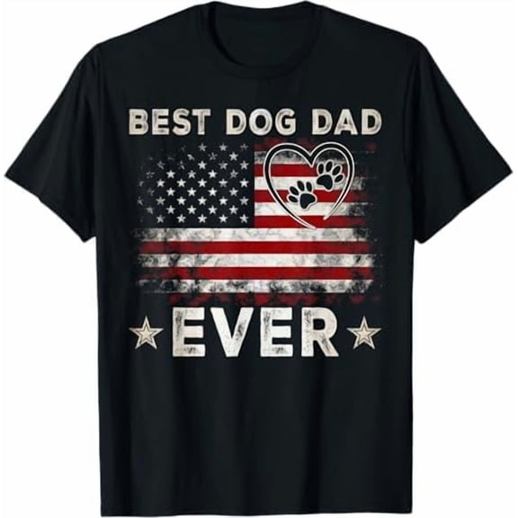 Greenink Vintage Dog Dad The Man The Myth Snack Dealer Father Day T-Shirt Best Dog Dad Ever Shirt Funny Puppy Pet Lover Gift Tee