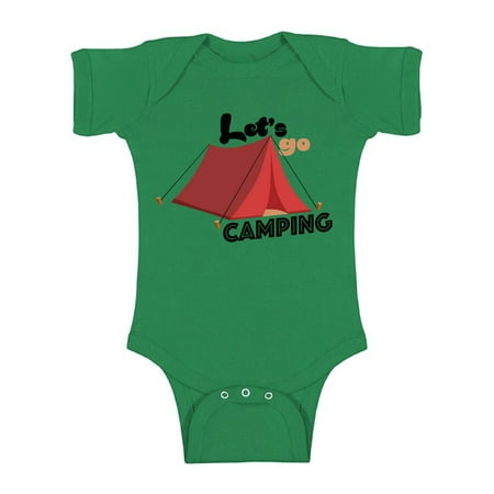 Awkward Styles Let's Go Camping Bodysuit Short Sleeve for Newborn Baby Gifts for 1 Year Old Baby Boy Baby Girl Camp Tent Outfit Funny Gifts for Nature Lover Cute Camper One Piece (Best Gift For 1 Year Baby Girl)