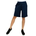 thumbnail image 6 of EttelLut - Women's Knee Length Loose Shorts with Side Pockets and Drawstring - Navy m, 6 of 8