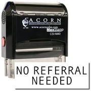 Large Self-Inking No Referral Needed Stamp with Pink Ink