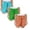 Blue 1PCS & Green 1PCS & Orange 1PCS, variant on XEGLSBU 3 Pack Girls Summer Casual Shorts Feel Elastic Waist for Child Comfortable Play Bottoms Size 5-6 Years