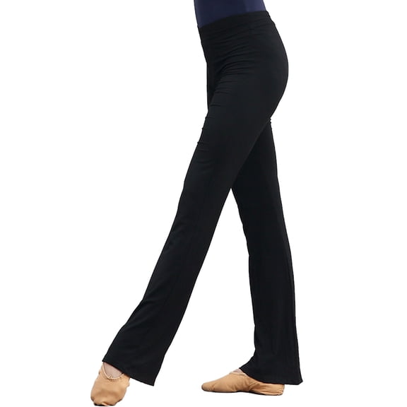 Daydance Girls Women Elastic Casual Cotton Soft Yoga Sport Dance Flare Pants