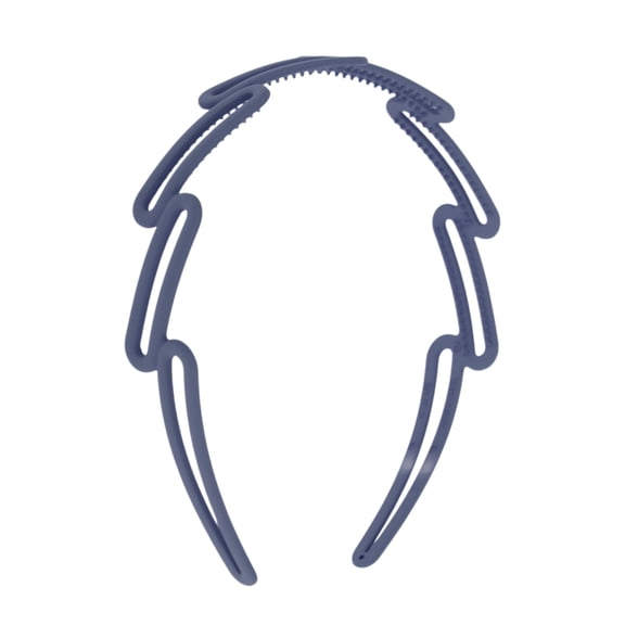 Unique Bargains 1 Pc Cute Frosted Diagonal Square Headbands for Women Dark Blue