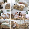 thumbnail image 5 of 3 Piece Boho Flower Duvet Cover Set Queen Size,Microfiber Comforter/Quilt Cover with Corner Ties and 2 Pillowcases,Bohemian Western Rustic Tribal Patterns All Season Soft Bedding with Zipper Closure, 5 of 8