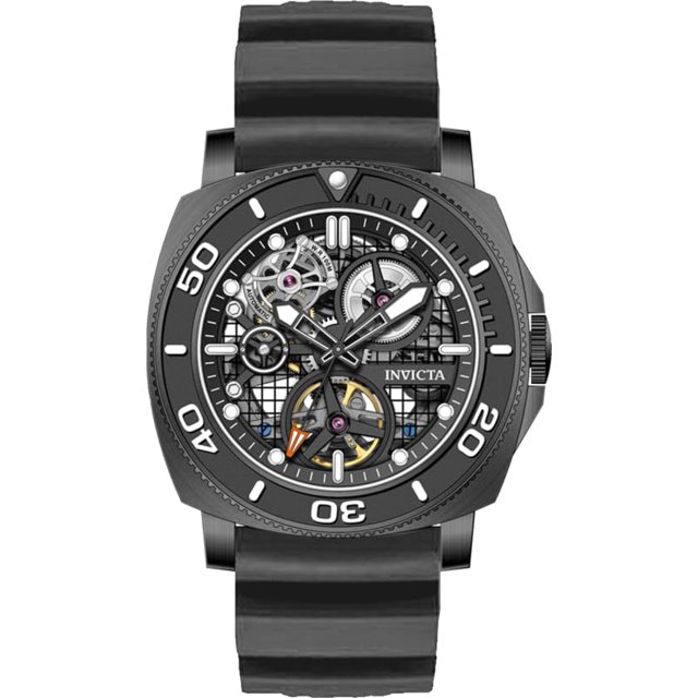 Reloj Invicta Sea Hunter 44 mm de acero negro automático
