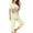 Beige, variant on Cavosen Pajamas for Women 2 Piece Set Button Front Pleated Soft Nightwear Short Sleeve Round Neck Pullover Shirts Capri Sleepwear Floral Print Loungewear with Pocket Beige S