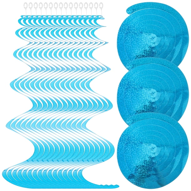 KAKOWELY 30 piezas de adornos espirales coloridos para fiestas, colgantes de espiral coloridos para decoración.
