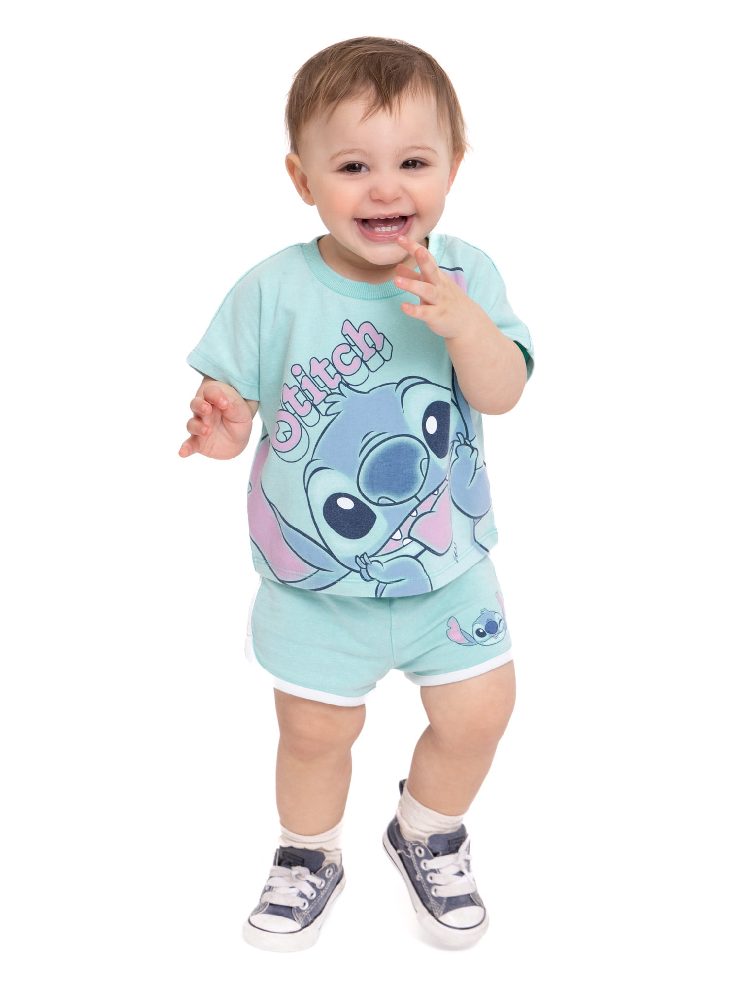 Disney Toddler Girls Stitch T-Shirt and Shorts Set, 2-Piece, Sizes 2T-5T