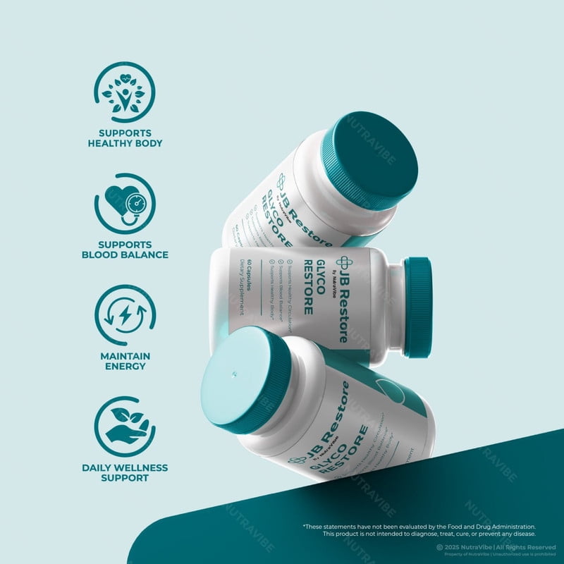 (3 Pack) JB Restore Capsules - Official JBRestore Pills to Maintain Overall Health, All Natural Blood Formula For Healthy and Stable Levels, J B Restore Review (180 Capsules)
