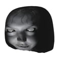 thumbnail image 2 of Lypsnake Ghost Face Headrest Covers, Spooky Horror Print Elastic Fabric Universal Fit Car Seat Protectors for Halloween Themed Automotive Interior Decoration, 2 of 7