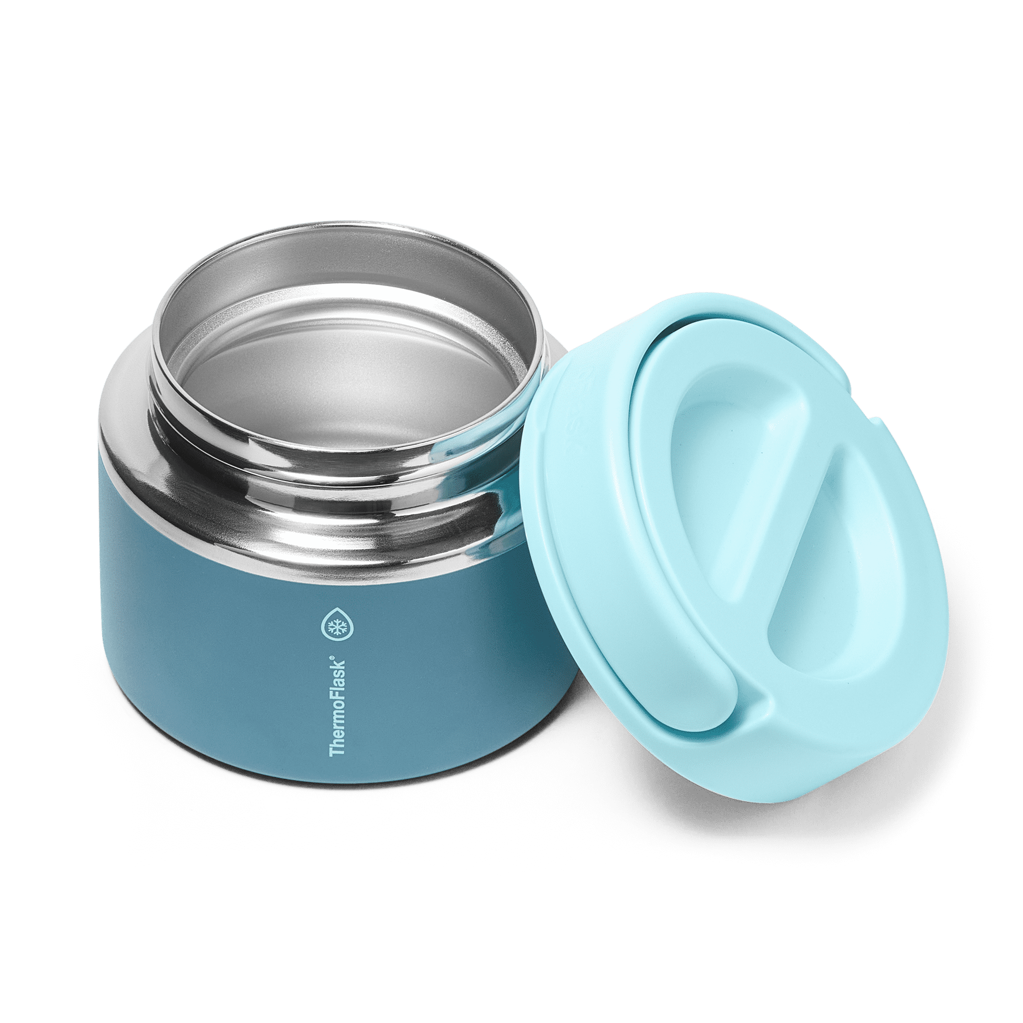 ThermoFlask 12 oz Double Wall Insulated Food Jar, Ocean Mist
