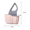 thumbnail image 2 of Utensilios de cocina fregadero doble desagüe bolsa colgante estante esponja fregadero suministros de almacenamiento cesta colgante desagüe, 2 of 8