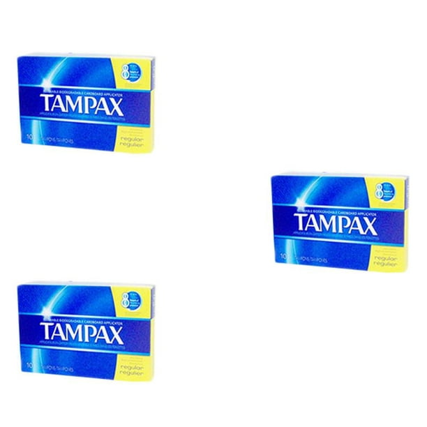 Tampax Tampons Réguliers (10 en 1 Pack) (Pack de 3)