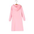 thumbnail image 4 of Toddler Girls Winter Hooded Home Dress Zippered Nightdress Comfortable Nightgown Long Home Dress Red 11-12 Years, 4 of 8
