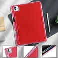 thumbnail image 6 of Dteck for iPad Air 11 Inch Case (M3/M2-2025/2024), iPad Air 5th/4th Gen Case, iPad Pro 11 Inch Case (2022-2018),Hybrid Shockproof Translucent Protective Cover with Built-in Pencil Holder,Red, 6 of 6