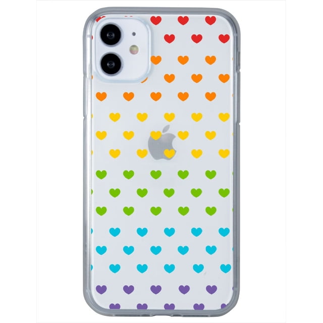 Funda para iPhone 11 Corazones Colores InstaCase Antigolpes, Case, Protector, Plástico TPU, 2mm