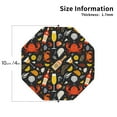 thumbnail image 2 of Lsque Seafood And Drinks Pattern 4" Drink Coasters Set of 4, PVC Leather Absorbent Coasters, Table Coaster Set Decorative Coffee Cup Coasters Housewarming Gift -Octagon, 2 of 6