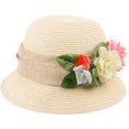 thumbnail image 1 of Sombrero EPOCH Gatsby Cloche de Lino con Cinta de Encaje y Flor para Mujer, 1 of 1