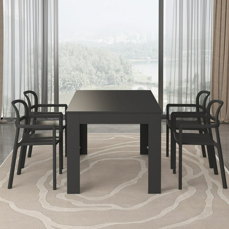CECER Extendable Dining Table for 4 10 Kitchen Table with Metal Extension Mechanism Modern Rectangular Extendable Tranformer Dining Table for