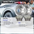 thumbnail image 3 of AutoShack Rear Brake Rotors Premium Ceramic Brake Pads Calipers | Replacement for GMC Sierra 1500 Safari Yukon Chevrolet Silverado 1500 Astro 2000-2001 Suburban 1500 Tahoe RWD | 8-PC Brake Kit, 3 of 5