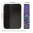 thumbnail image 6 of Chririnla Purple Bat Skull Pouch Seatbelt Covers 2 PCS Car Seat Belt Pads Easy Magic Tape Breathable Suitable for Van Auto, 6 of 8
