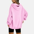thumbnail image 5 of IROINNID Hoodie for Women Oversized Solid All-match Pullover Long Sleeve Loose Fit Plain Classic Sweatshirt Basic Tops,Pink, 5 of 7