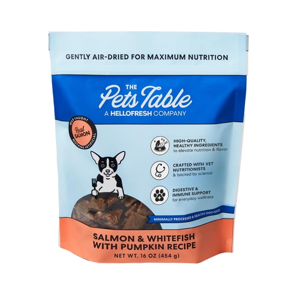 The Pets Table Salmon & Whitefish with Pumpkin Grain-Free Air-Dried Dog Food, 1 lb