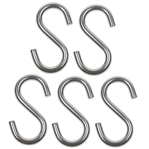 Wideskall® 1.75" inch Heavy Duty Small Zinc Plated Steel S Shaped