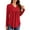 V Neck:Red, variant on Fancyglim Women Tops Long Sleeve Henley Shirts V Neck Casual Button Pleated Tunic Shirts Blouse Navy Blue S