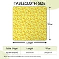 thumbnail image 2 of Yellow Lemon Slices Yellow Pattern Square Fitted Tablecloth with Elastic Edge,Square Table Cover,Washable Elastic Table Cover for Home Kitchen Party Decor 36"x36", 2 of 6