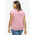 thumbnail image 2 of ellos Women's Plus Size Graphic Scoop Neck Tee - 34/36, Mauve Orchid Peace, 2 of 6