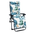 thumbnail image 3 of Buytoshop 67"x 22"&nbsp; Chaise Lounger Cushion, Recliner Rocking Chair Sofa Mat Deck Chair Cushion, White_BlueLeaf, 3 of 7
