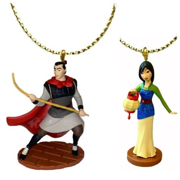 Mulan & Li Shang Pvc 4” Ornaments Figure Figurine Holiday Charm Dangler Gift New