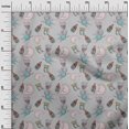 thumbnail image 2 of oneOone Cotton Jersey Light Gray Fabric Baby Feeder|Moon & Cartoon Sheep Kids Quilting Supplies Print Sewing Fabric By The Yard 58 Inch Wide, 2 of 4