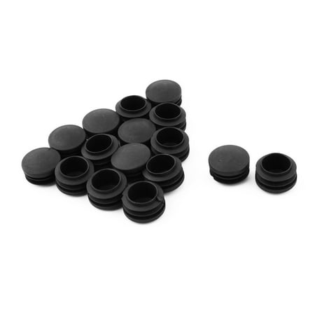 16 Linear Feet - Unique Bargains Plastic Round Shape Table Chair Leg Feet Tube Pipe Insert End Cap Black 16 PCS