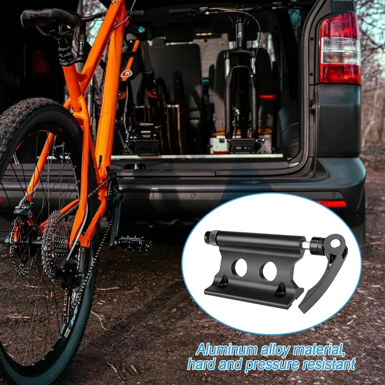 ABPETE 2PCS Bike Rack Carrier Fork Mount Universal Alloy Bike Block Fork Lock Mount Securely Holds All Bicycles & Fits Any Flat Surface for Safe Transportation
