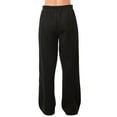 thumbnail image 6 of COUVER Women’s Cozy Fleece Wide-Leg Sweatpants with Drawstring and Pockets, Black, Small, 1 Pair, 6 of 6