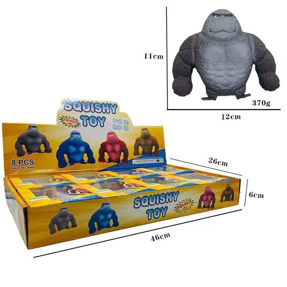 Big Giant Antistress Orangutan Fidget Toy, Squishy Elastic Monkey Funny  Gorilla Vent Doll, Squeeze Toy