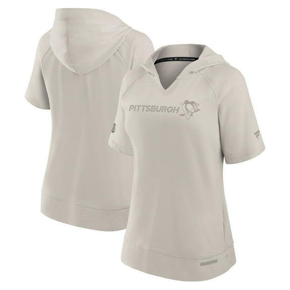 Women's Fanatics Cream Pittsburgh Penguins Authentic Pro Road Fashion Top