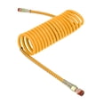 thumbnail image 1 of Manguera de freno de aire enfriador de aceite línea corta en espiral 18 cable de freno en espiral para ensamblaje de camión tractor con conexión NPT de 1/2" 15 pies latón nylon amarillo, 1 of 1