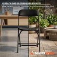 thumbnail image 4 of Set De Sillas Plegables De Plástico Reforzadas con Estructura De Acero 80 X 39 cm Silla para Eventos Resistente Color Negro Silla Portatil Silla Plegable para Fiestas (6), 4 of 7