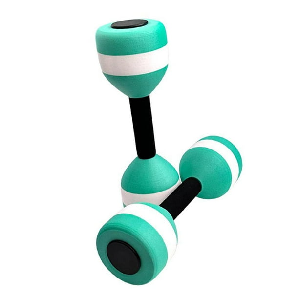 2 mancuernas de agua para mujer, mancuernas de ejercicio acuático, barras de fitness acuático Verde profundo