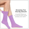 thumbnail image 5 of Basico Lightweight Slouchy socks for women | Lavender Slouch Socks for Girls | Scrunch Socks | (6PK, Shoe Size 5-9 1/2), 5 of 5