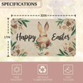 thumbnail image 3 of Easter Bunny Crossing Decorative Front Door Mat, Rabbit Flowers Floral Doormat Indoor Outdoor Non-Slip Floor Entryway Rug, Spring Holiday Home Kitchen Decoration 17x29 Inch, 3 of 6
