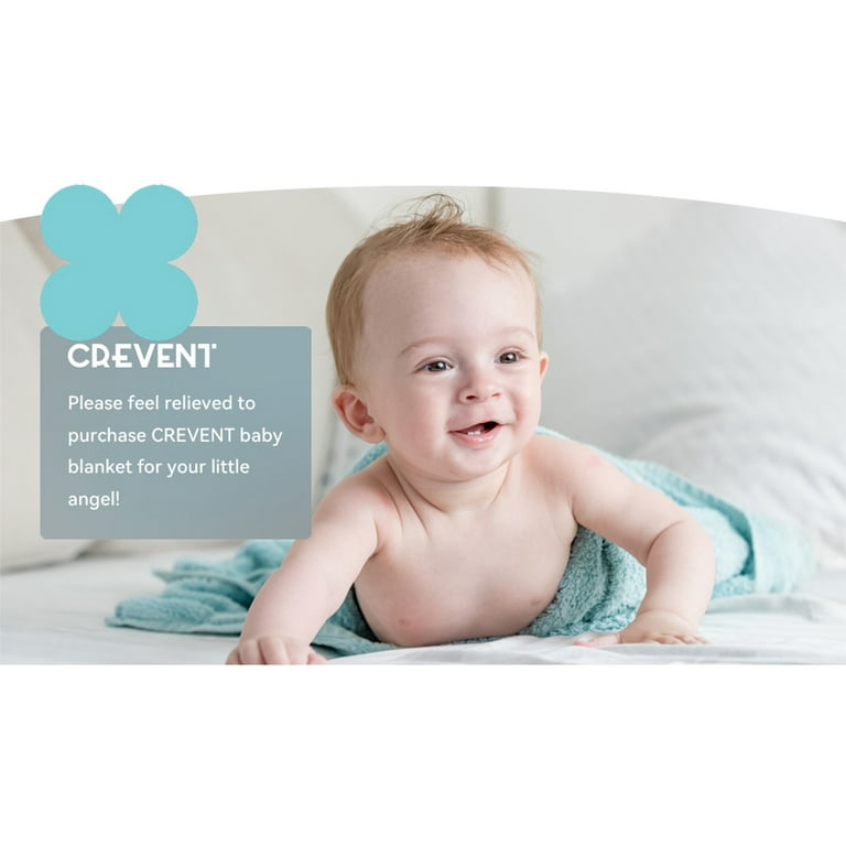 CREVENT Small Fluffy Warm Baby Throw Blanket for Boy and Girl Infant Toddler Crib Cot Stroller 75cmX100cm Grey Cloud