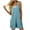 Light Blue, variant on Karight Shorts Romper For Women Round Neck Sleeveless Jumpsuit Racerback Workout Romper Summer Casual Overalls