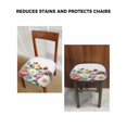 thumbnail image 6 of Spring Flower Chair Seat Covers for Dining Room Stretch Chair Seat Covers Set of 4, Watercolor Floral Summer Botanical Chair Seat Protector Cushion Slipcovers for Kitchen Restaurant Office, 6 of 6