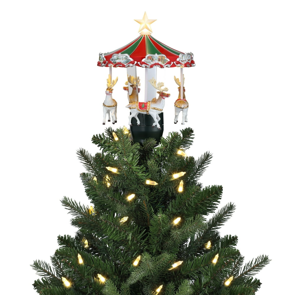 Mr. Christmas Lit Animated African American Angel Tree Topper Walmart