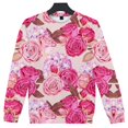 thumbnail image 4 of Moda mujer suelta cuello redondo casual manga larga impresa señoras sudadera tops Pompotops  FGAJ1769, 4 of 4