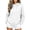 White, variant on Waffle Zip Up Hoodie Women Casual Drawstring Sweatshirt | Full Zip Closure, Casual Fall Wear, Stand Collar, Multiple Colors, Long Sleeve, Lightweight, No Pocket, #01_Gray, L